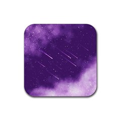 Meteors Rubber Coaster (square)  by bunart