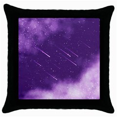 Meteors Throw Pillow Case (black) by bunart