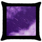 Meteors Throw Pillow Case (Black) Front