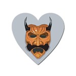 Mask India South Culture Heart Magnet Front