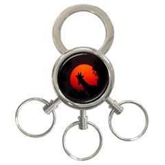 Giraffe Animal Africa Sunset 3-ring Key Chains by Sudhe