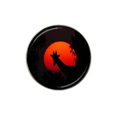 Giraffe Animal Africa Sunset Hat Clip Ball Marker (4 Pack) by Sudhe