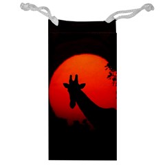 Giraffe Animal Africa Sunset Jewelry Bag by Sudhe