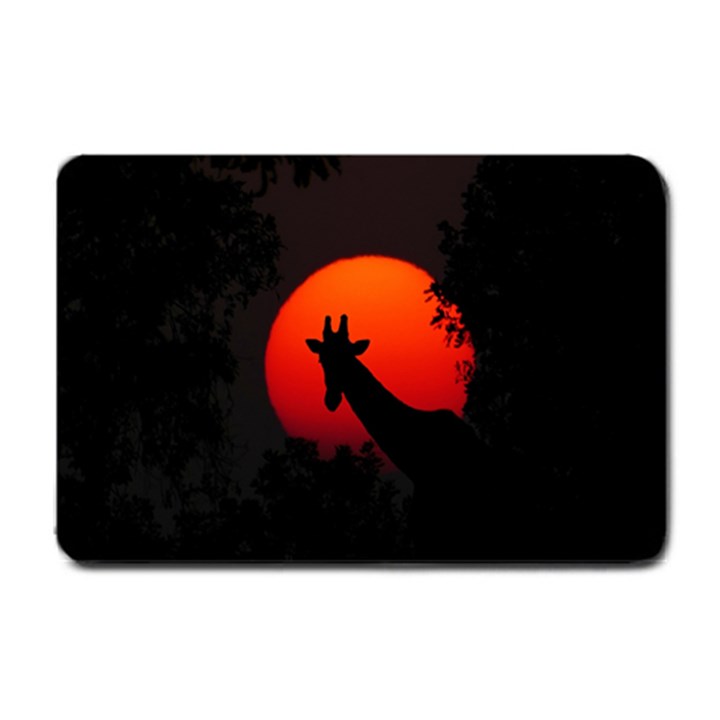 Giraffe Animal Africa Sunset Small Doormat 