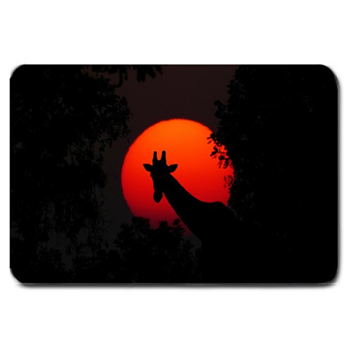 Giraffe Animal Africa Sunset Large Doormat 