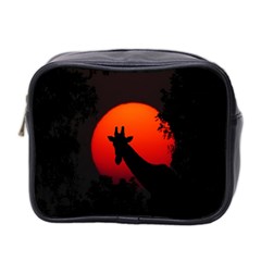 Giraffe Animal Africa Sunset Mini Toiletries Bag (two Sides) by Sudhe