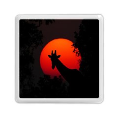 Giraffe Animal Africa Sunset Memory Card Reader (square) by Sudhe