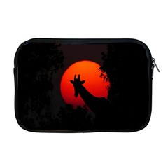 Giraffe Animal Africa Sunset Apple Macbook Pro 17  Zipper Case by Sudhe