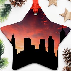 Skyline Panoramic City Architecture Star Ornament (two Sides) by Sudhe