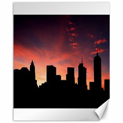 Skyline Panoramic City Architecture Canvas 11  X 14  by Sudhe