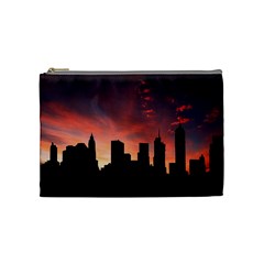 Skyline Panoramic City Architecture Cosmetic Bag (medium) by Sudhe