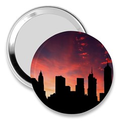 Skyline Panoramic City Architecture 3  Handbag Mirrors by Sudhe