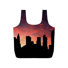 Skyline Panoramic City Architecture Full Print Recycle Bag (s) by Sudhe