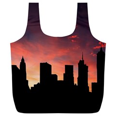 Skyline Panoramic City Architecture Full Print Recycle Bag (xl) by Sudhe