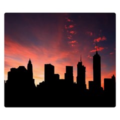 Skyline Panoramic City Architecture Double Sided Flano Blanket (small)  by Sudhe