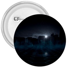 Skyline Night Star Sky Moon Sickle 3  Buttons by Sudhe