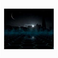 Skyline Night Star Sky Moon Sickle Small Glasses Cloth (2-side) by Sudhe