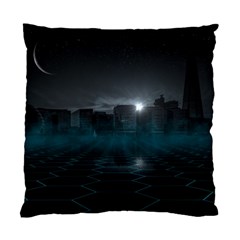 Skyline Night Star Sky Moon Sickle Standard Cushion Case (two Sides) by Sudhe