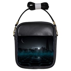 Skyline Night Star Sky Moon Sickle Girls Sling Bag by Sudhe