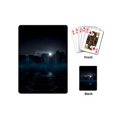 Skyline Night Star Sky Moon Sickle Playing Cards (mini) by Sudhe