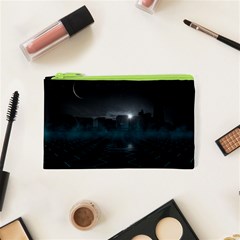 Skyline Night Star Sky Moon Sickle Cosmetic Bag (xs) by Sudhe