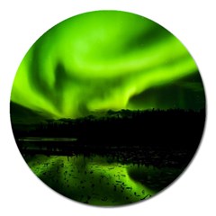 Aurora Borealis Northern Lights Sky Magnet 5  (round)