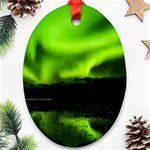 Aurora Borealis Northern Lights Sky Oval Ornament (Two Sides) Front