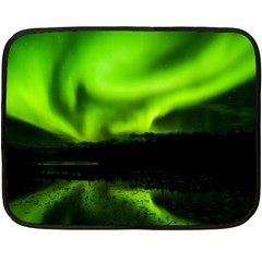 Aurora Borealis Northern Lights Sky Fleece Blanket (mini) by Sudhe