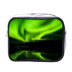 Aurora Borealis Northern Lights Sky Mini Toiletries Bag (one Side) by Sudhe