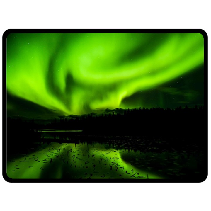 Aurora Borealis Northern Lights Sky Double Sided Fleece Blanket (Large) 