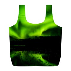 Aurora Borealis Northern Lights Sky Full Print Recycle Bag (l) by Sudhe