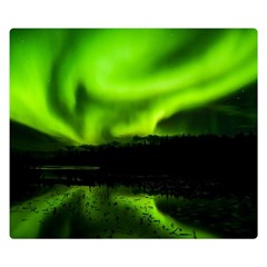 Aurora Borealis Northern Lights Sky Double Sided Flano Blanket (small)  by Sudhe