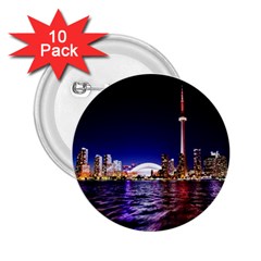 Toronto City Cn Tower Skydome 2 25  Buttons (10 Pack)  by Sudhe