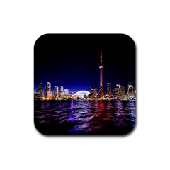 Toronto City Cn Tower Skydome Rubber Square Coaster (4 Pack)  by Sudhe