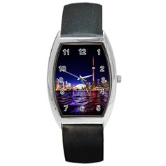 Toronto City Cn Tower Skydome Barrel Style Metal Watch by Sudhe