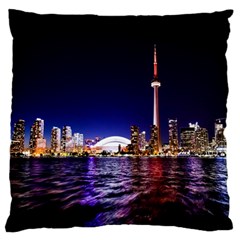 Toronto City Cn Tower Skydome Standard Flano Cushion Case (one Side) by Sudhe