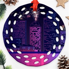 Architecture Home Skyscraper Round Filigree Ornament (two Sides) by Sudhe