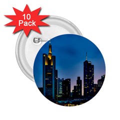 Frankfurt Germany Panorama City 2 25  Buttons (10 Pack)  by Sudhe