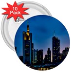 Frankfurt Germany Panorama City 3  Buttons (10 pack)  Front