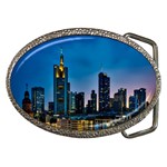 Frankfurt Germany Panorama City Belt Buckles Front