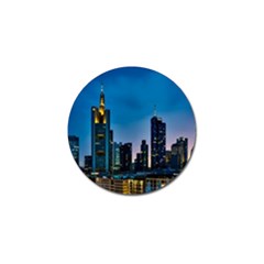 Frankfurt Germany Panorama City Golf Ball Marker by Sudhe