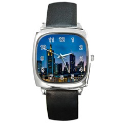 Frankfurt Germany Panorama City Square Metal Watch by Sudhe