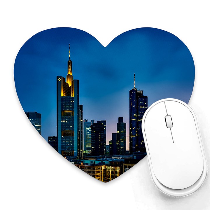 Frankfurt Germany Panorama City Heart Mousepads