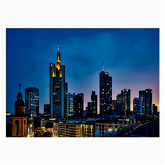 Frankfurt Germany Panorama City Large Glasses Cloth (2-side) by Sudhe