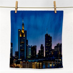 Frankfurt Germany Panorama City Face Towel by Sudhe