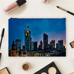 Frankfurt Germany Panorama City Cosmetic Bag (large) by Sudhe