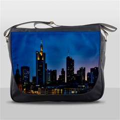 Frankfurt Germany Panorama City Messenger Bag by Sudhe