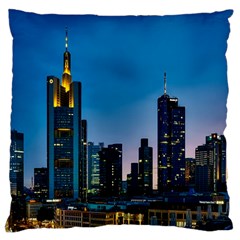 Frankfurt Germany Panorama City Large Cushion Case (one Side) by Sudhe