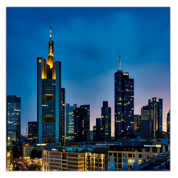 Frankfurt Germany Panorama City Large Satin Scarf (Square)