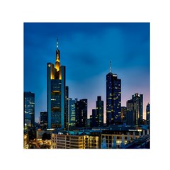 Frankfurt Germany Panorama City Small Satin Scarf (square) by Sudhe